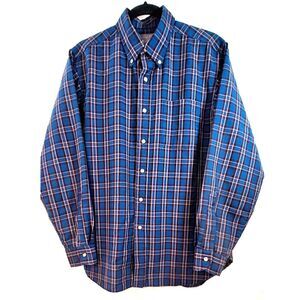 Pendleton 100% Pure Virgin Wool Mens Plaid Shirt Size L
